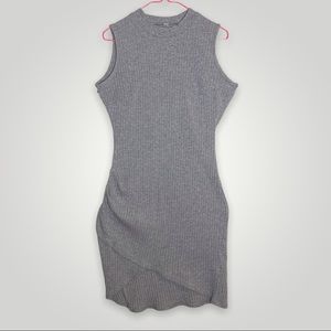 Ribbed High neck halter dress